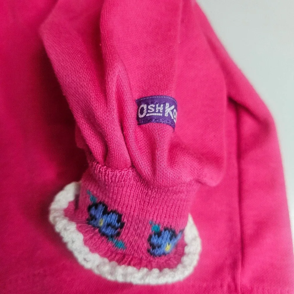 Vintage OshKosh B'Gosh Baby Girl Shirt Lot 18 Months Made in USA 90s Scottie Dog